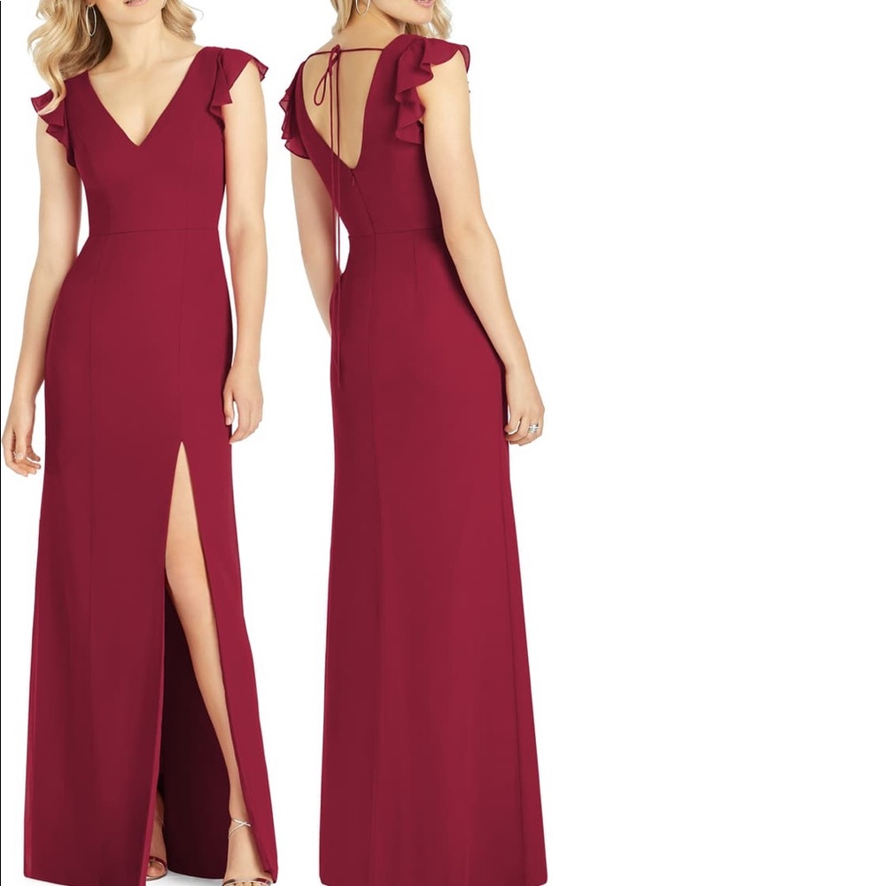 After six burgundy dress size 4 (best fits size 2)